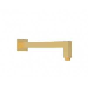 Square Brushed Gold Horizontal Shower Arm
